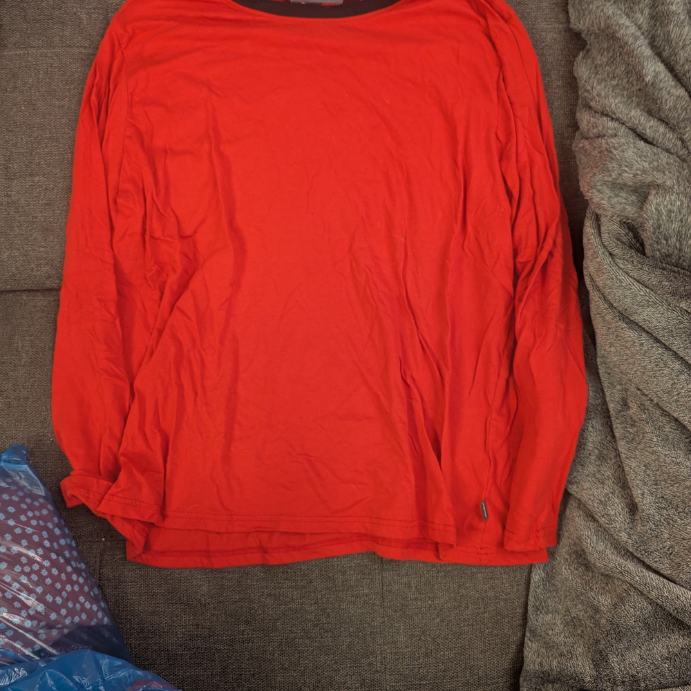 Eddie Bauer Red Long Sleeve Tee